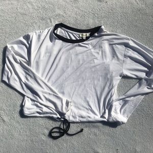 Love J White Tie-Front Crop Top